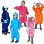 New Children's One-piece Raincoat Fashion Cute Cartoon Tiger Owl Three-dimensional Raincoat with Hat Brim Reflective Baby Poncho - Image 3