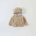 Children's Fleece Jacket Boys Girls Warm Coats Baby Toddler Winter Hooded Outerwear Autumn Double-Sided Plush Velvet Clothes - Image 4