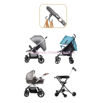 85AE Baby Stroller Double Hook Hanger 2pcs/set Baby Dressing and Diaper Bag Adjust